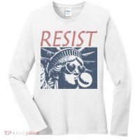 Resist Statue Liberty Bubblegum Protest Equality Women's Long Sleeve Shirt thumb 0