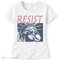 Resist Statue Liberty Bubblegum Protest Equality Women's T-Shirt thumb 0