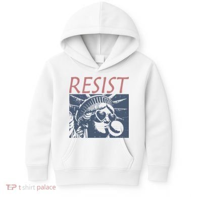 Resist Statue Liberty Bubblegum Protest Equality Kids Hoodie