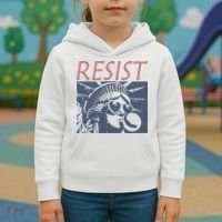 Resist Statue Liberty Bubblegum Protest Equality Kids Hoodie thumb 3