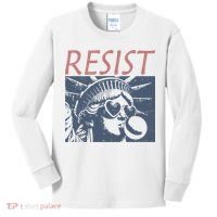 Resist Statue Liberty Bubblegum Protest Equality Kids Long Sleeve Shirt thumb 0