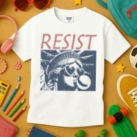 Resist Statue Liberty Bubblegum Protest Equality Kids T-Shirt thumb 3