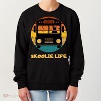 Retro Skoolie Life Converted School Bus Home Lifestyle Women's Sweatshirt thumb 0