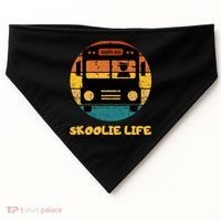 Retro Skoolie Life Converted School Bus Home Lifestyle USA-Made Doggie Bandana thumb 0