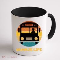 Retro Skoolie Life Converted School Bus Home Lifestyle Coffee Mug thumb 1
