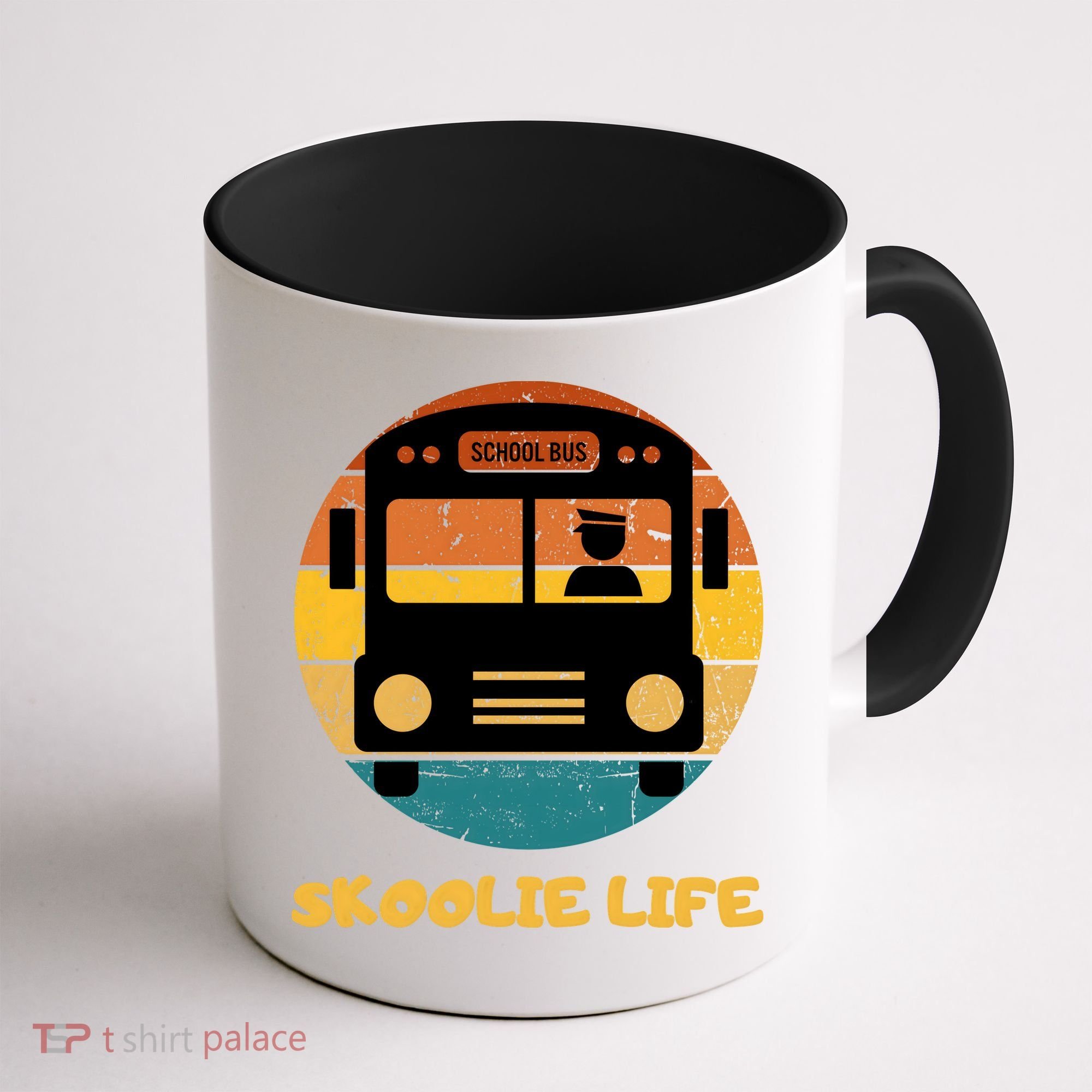 Retro Skoolie Life Converted School Bus Home Lifestyle Coffee Mug