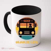 Retro Skoolie Life Converted School Bus Home Lifestyle Coffee Mug thumb 0