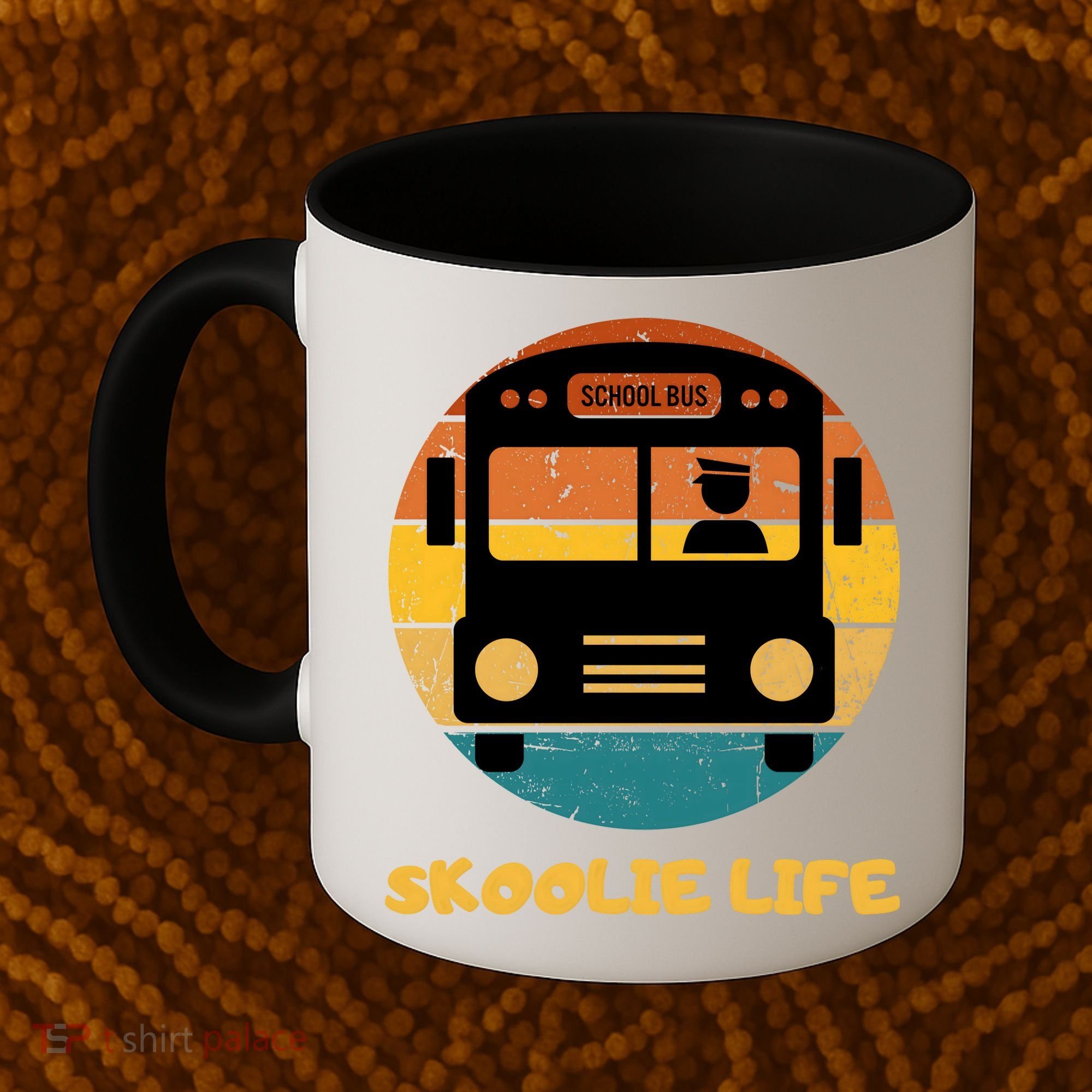 Retro Skoolie Life Converted School Bus Home Lifestyle Coffee Mug