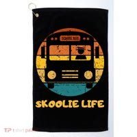 Retro Skoolie Life Converted School Bus Home Lifestyle Golf Towel thumb 0