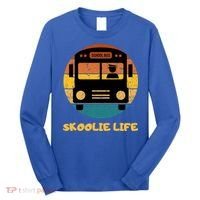 Retro Skoolie Life Converted School Bus Home Lifestyle Long Sleeve Shirt thumb 0