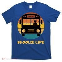 Retro Skoolie Life Converted School Bus Home Lifestyle T-Shirt thumb 0