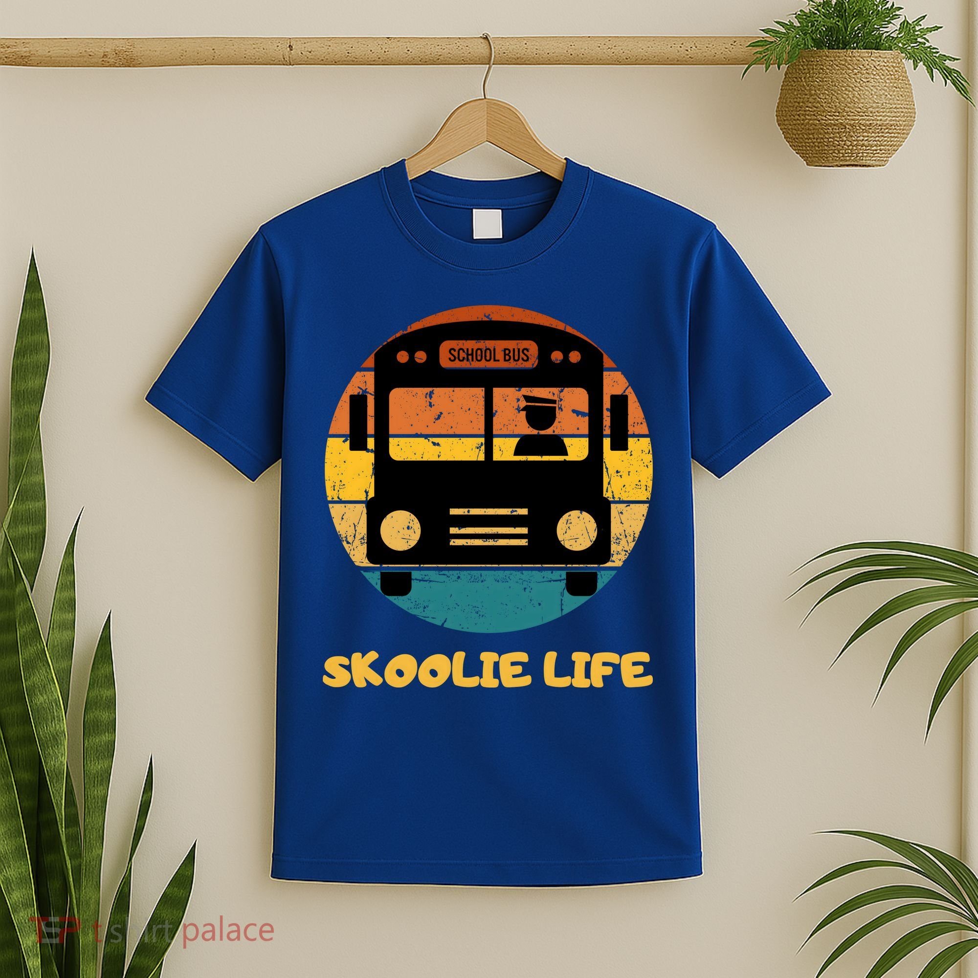 Retro Skoolie Life Converted School Bus Home Lifestyle T-Shirt