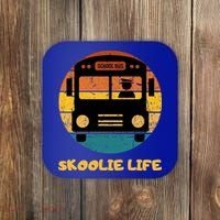 Retro Skoolie Life Converted School Bus Home Lifestyle Coaster thumb 0