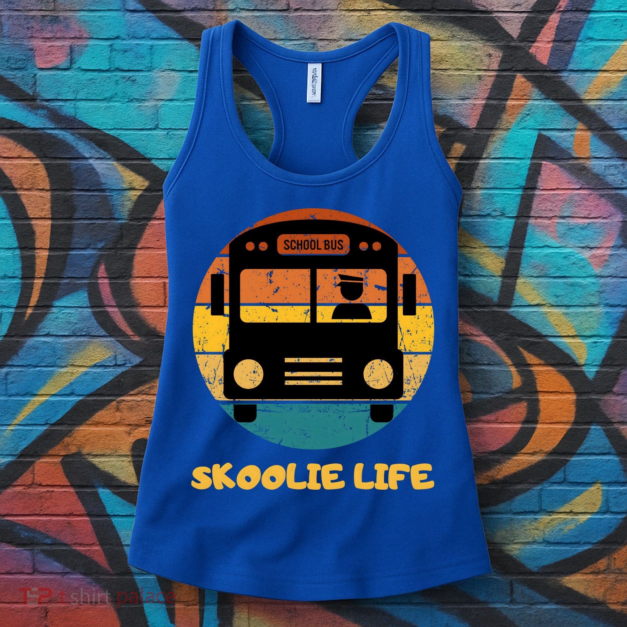 Retro Skoolie Life Converted School Bus Home Lifestyle Women's Tank Top