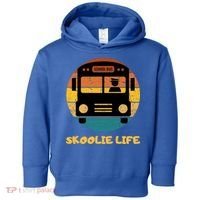 Retro Skoolie Life Converted School Bus Home Lifestyle Toddler Hoodie thumb 0