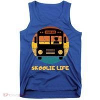 Retro Skoolie Life Converted School Bus Home Lifestyle Tank Top thumb 0
