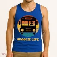 Retro Skoolie Life Converted School Bus Home Lifestyle Tank Top thumb 3