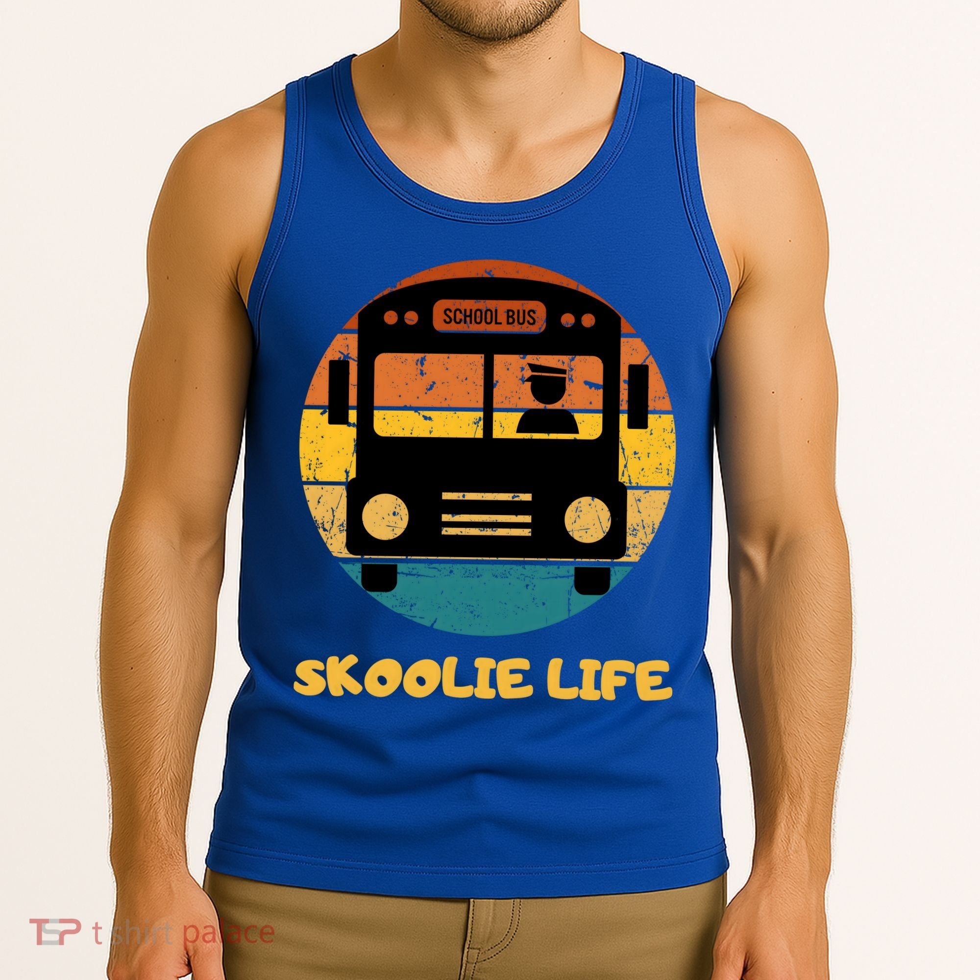 Retro Skoolie Life Converted School Bus Home Lifestyle Tank Top