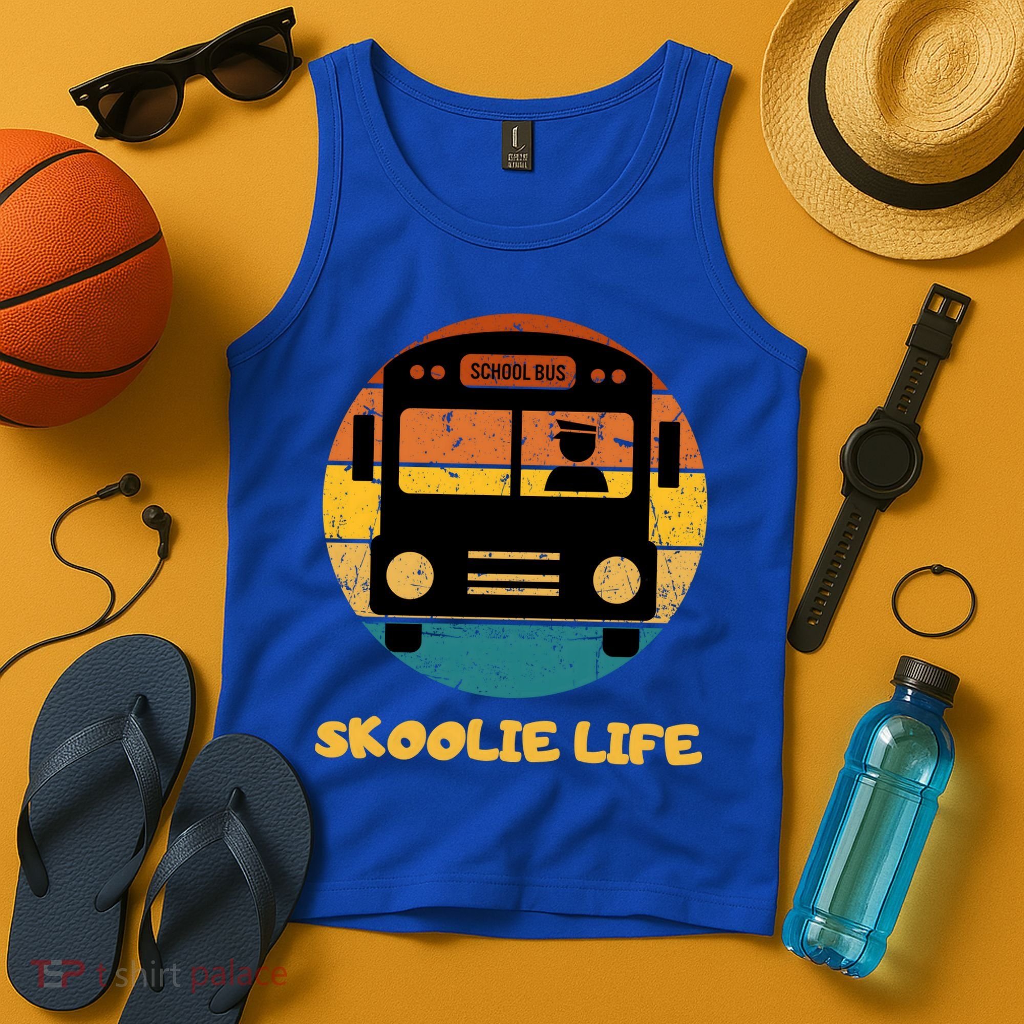Retro Skoolie Life Converted School Bus Home Lifestyle Tank Top