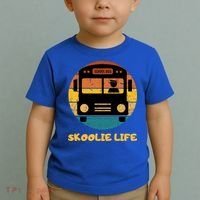Retro Skoolie Life Converted School Bus Home Lifestyle Toddler T-Shirt thumb 2
