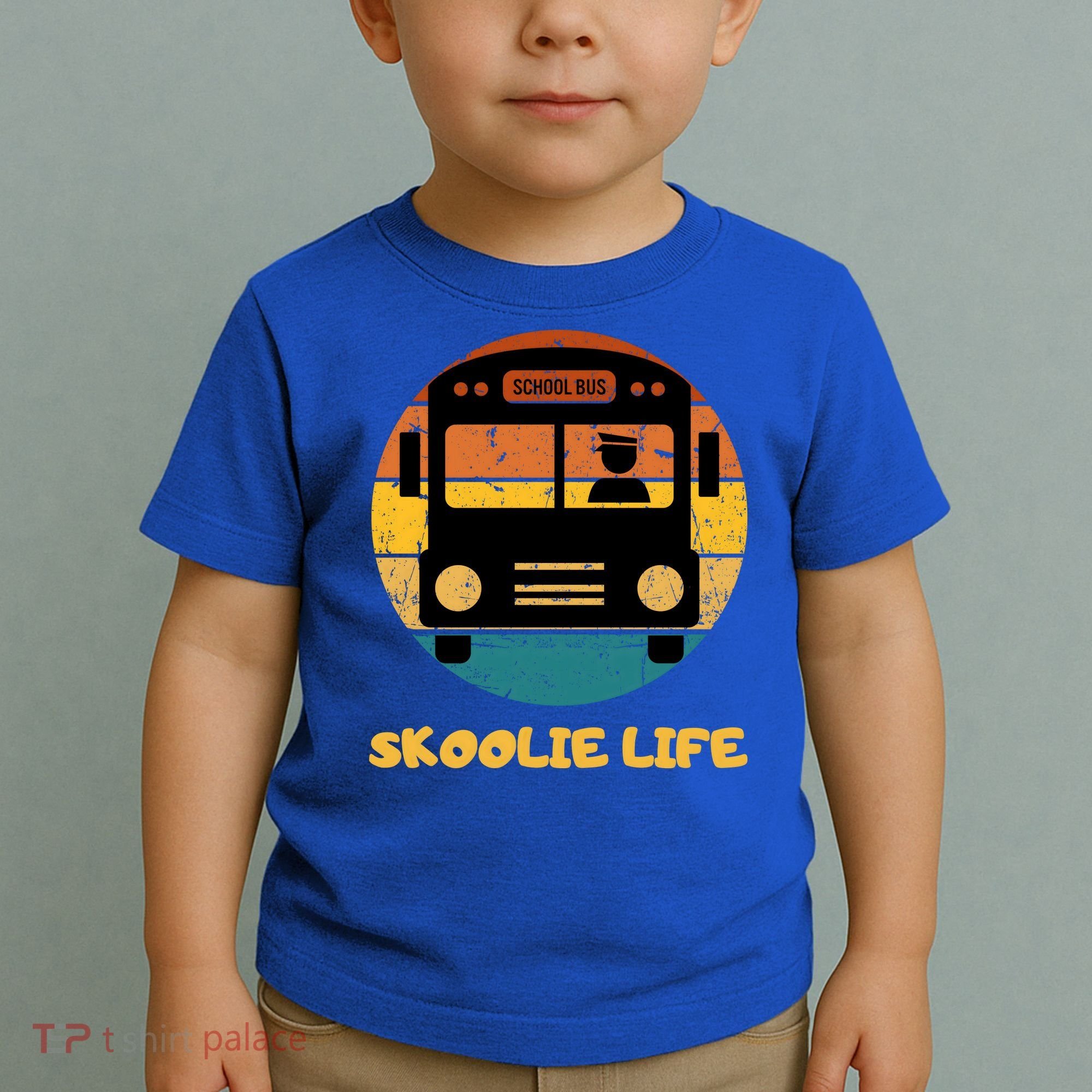 Retro Skoolie Life Converted School Bus Home Lifestyle Toddler T-Shirt