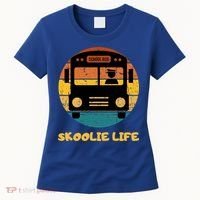 Retro Skoolie Life Converted School Bus Home Lifestyle Women's T-Shirt thumb 0