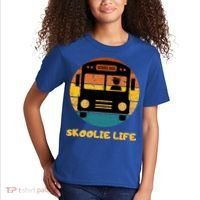 Retro Skoolie Life Converted School Bus Home Lifestyle Kids T-Shirt thumb 2
