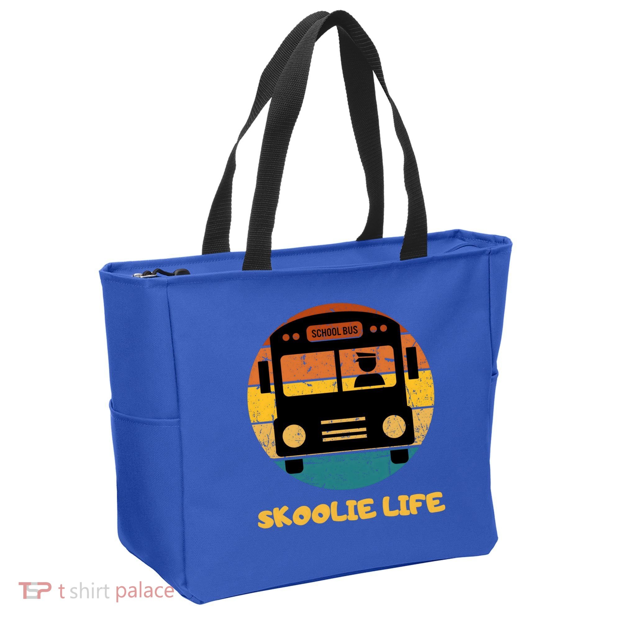 Retro Skoolie Life Converted School Bus Home Lifestyle Tote Bag