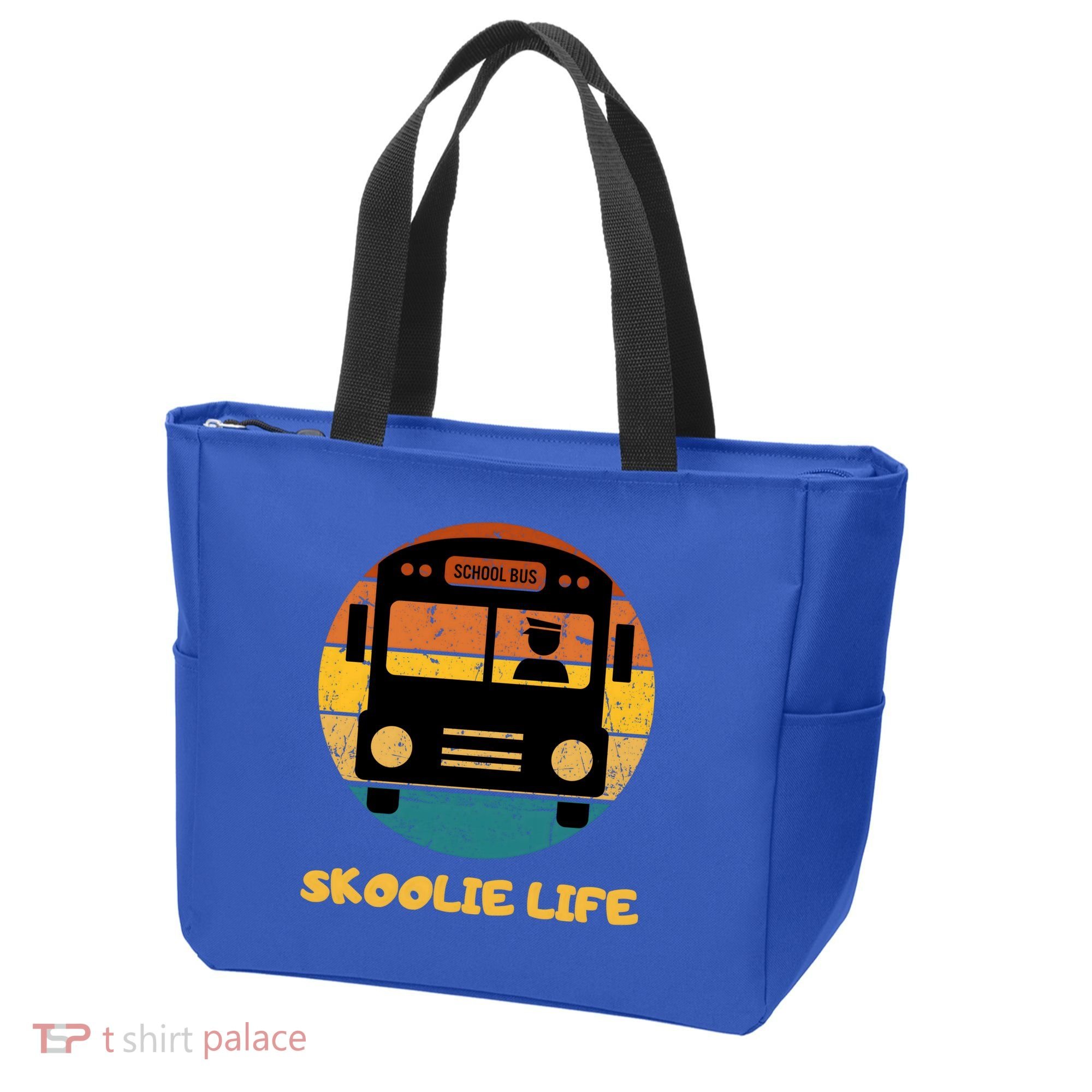 Retro Skoolie Life Converted School Bus Home Lifestyle Tote Bag