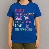RESCUE SAVE LOVE PET Funny Animal Shelter Volunteer Gifts T-Shirt thumb 4