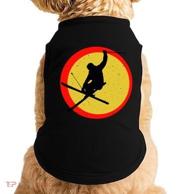 Retro Skiing Logo Doggie Tank