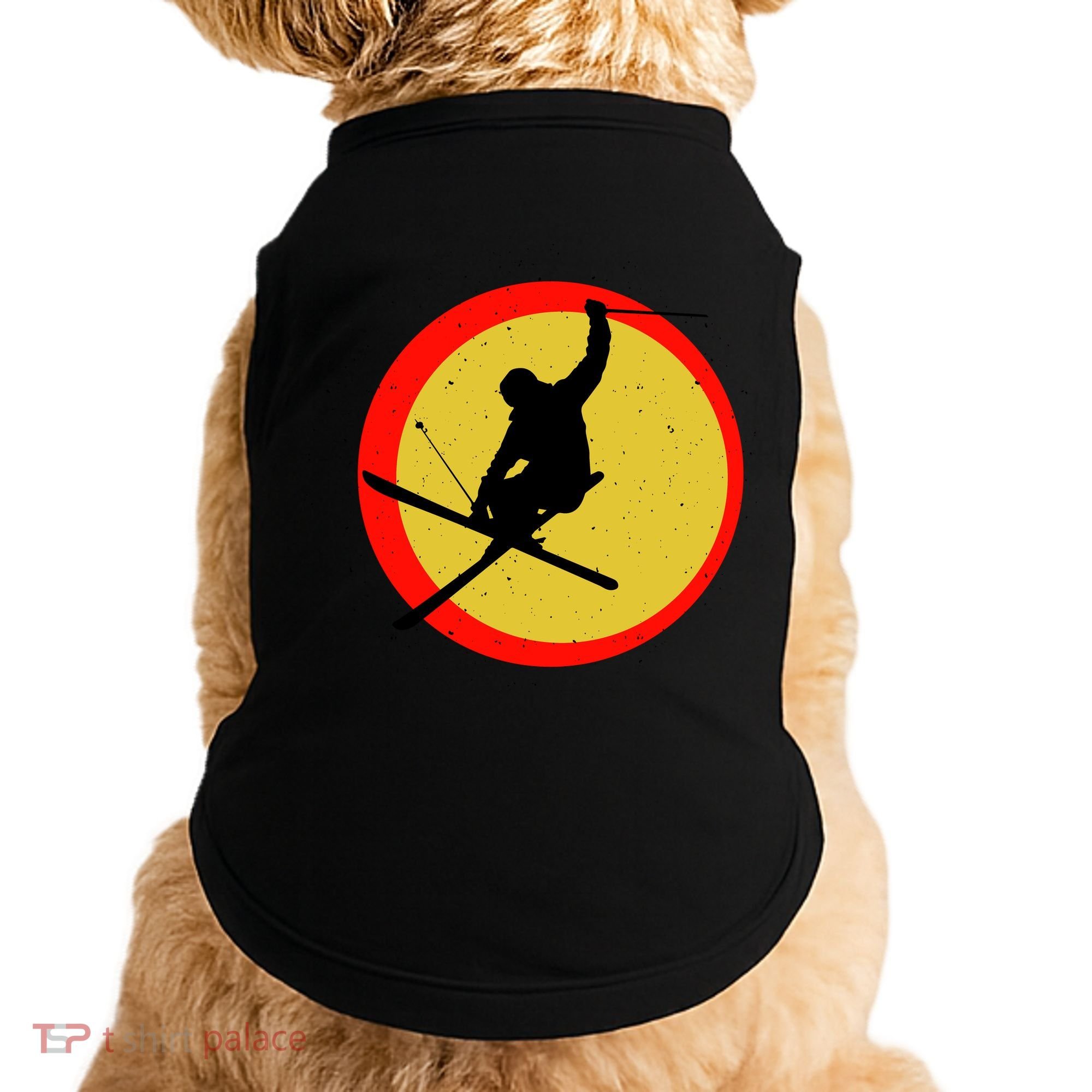 Retro Skiing Logo Doggie Tank