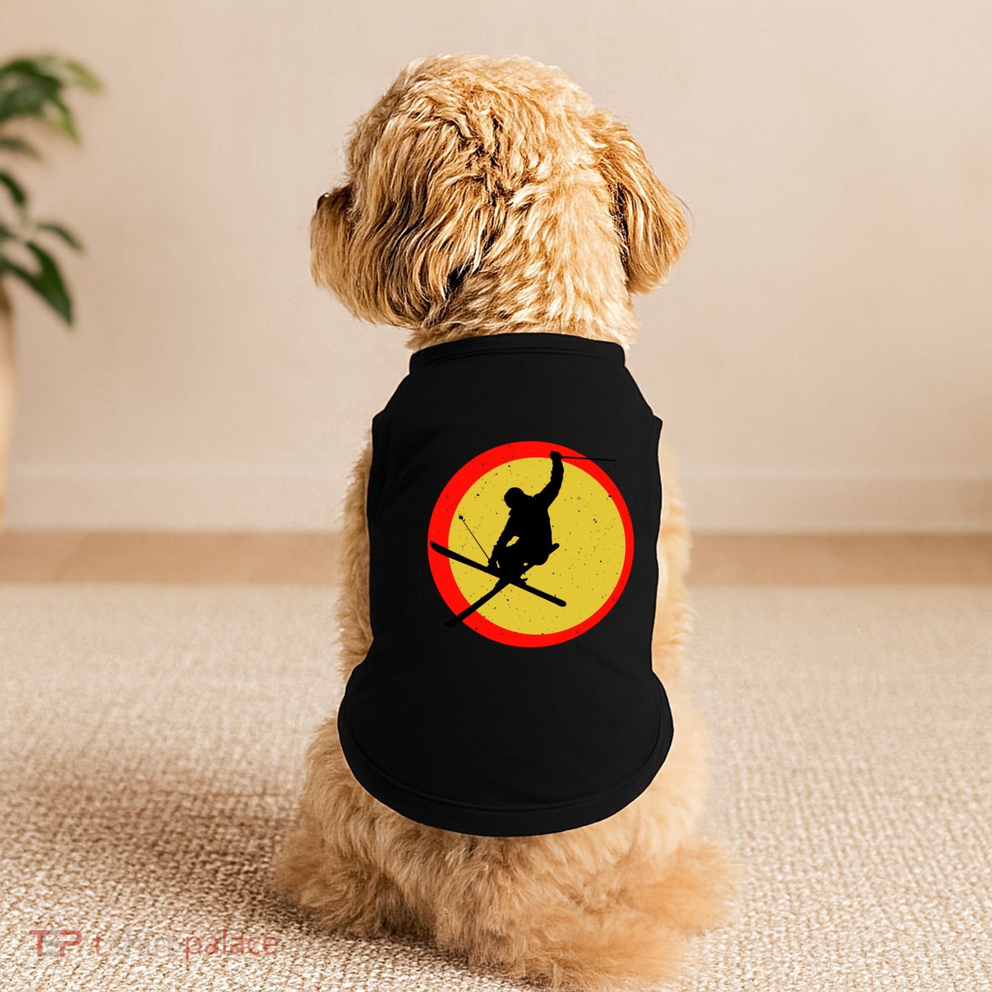 Retro Skiing Logo Doggie Tank