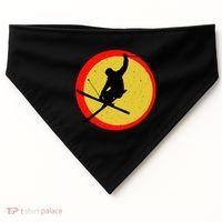 Retro Skiing Logo USA-Made Doggie Bandana thumb 0