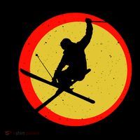 Retro Skiing Logo USA-Made Doggie Bandana thumb 2