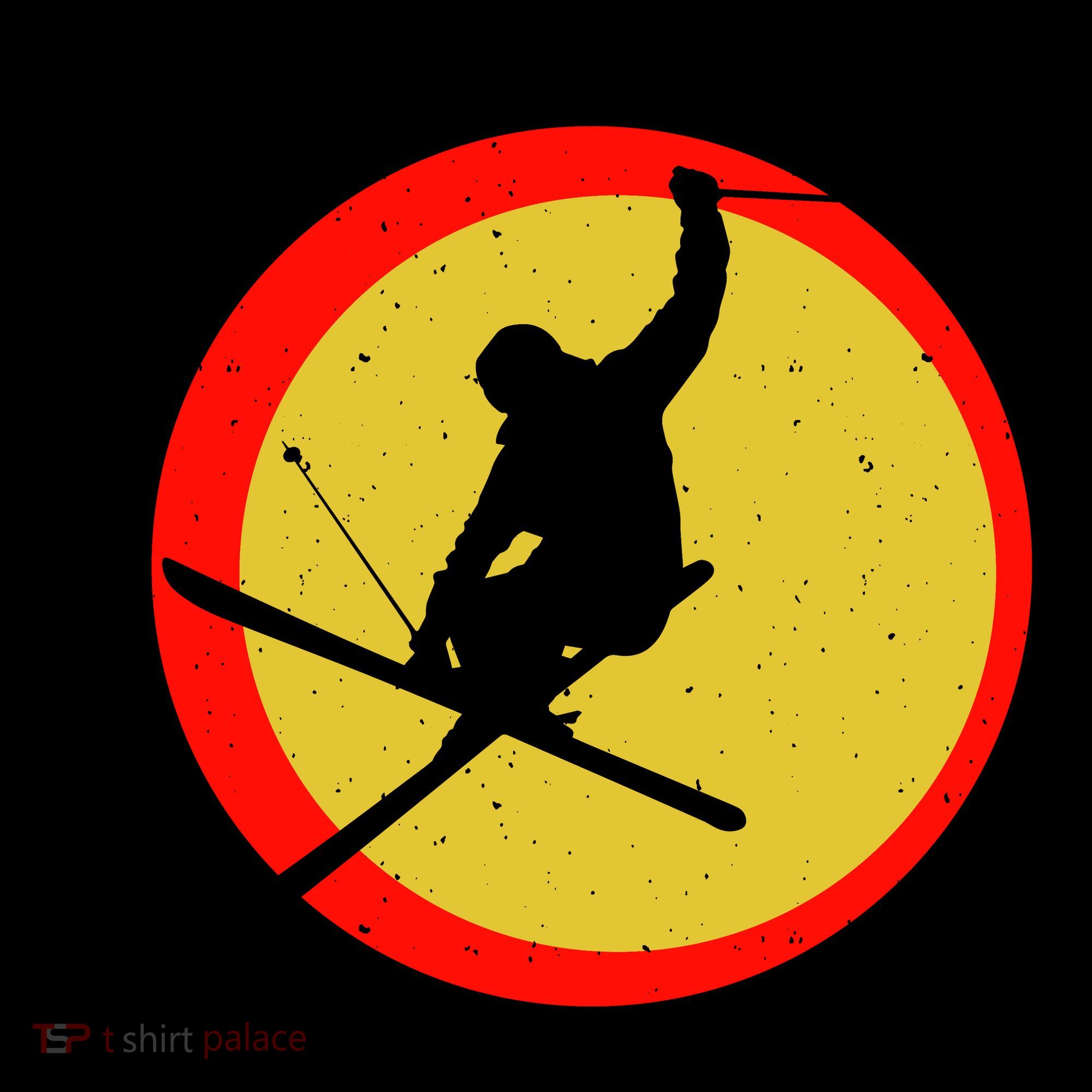 Retro Skiing Logo Apron