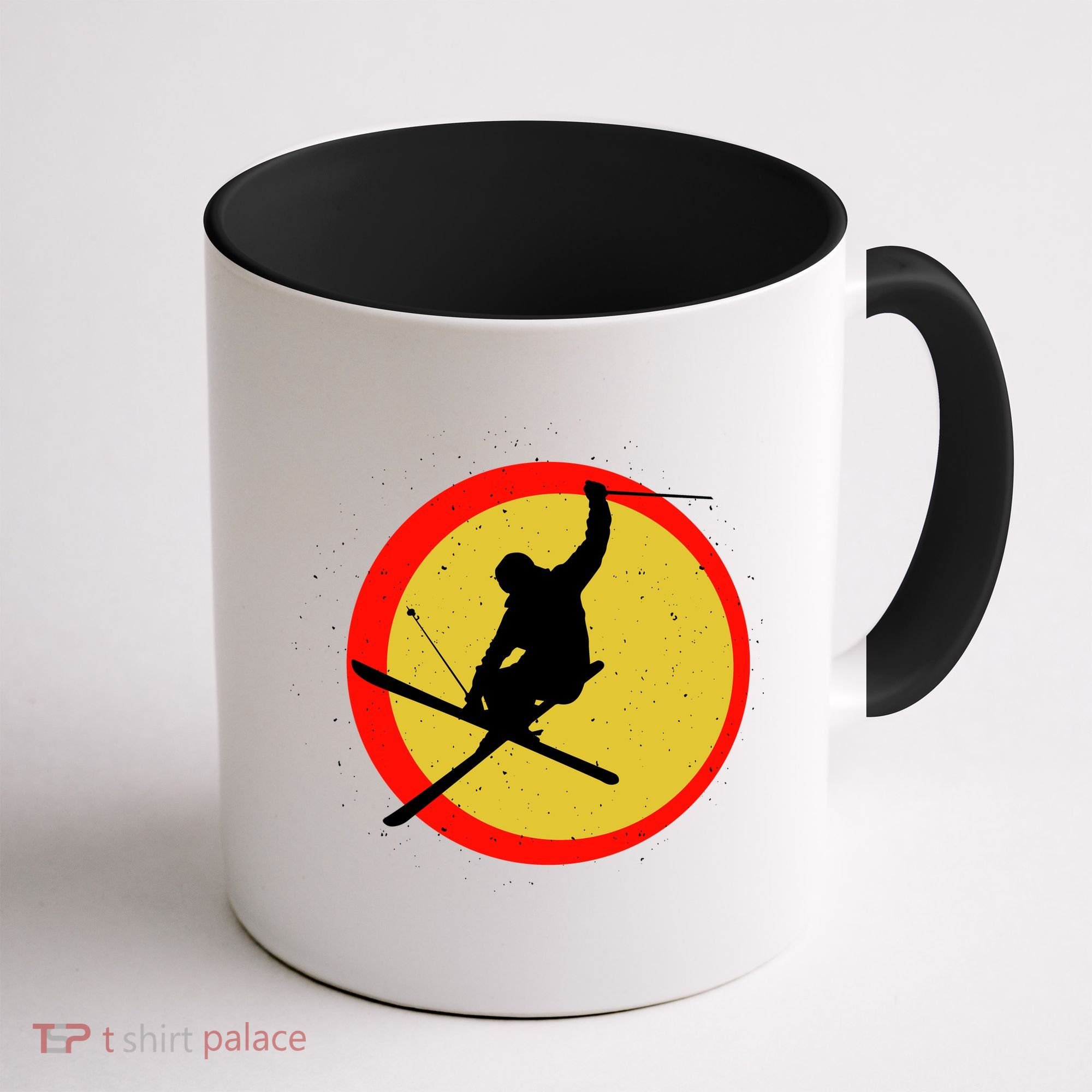 Retro Skiing Logo Coffee Mug