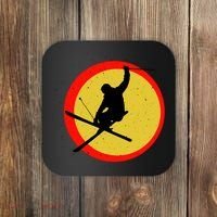 Retro Skiing Logo Coaster thumb 0
