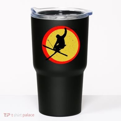 Retro Skiing Logo Tumbler
