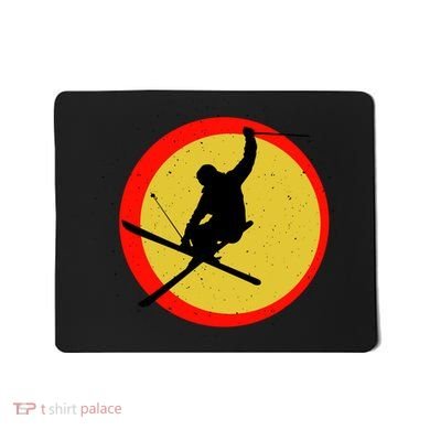 Retro Skiing Logo Mousepad