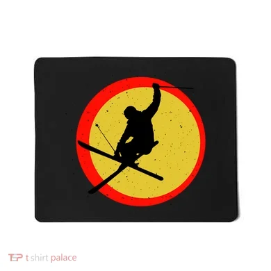 Retro Skiing Logo Mousepad