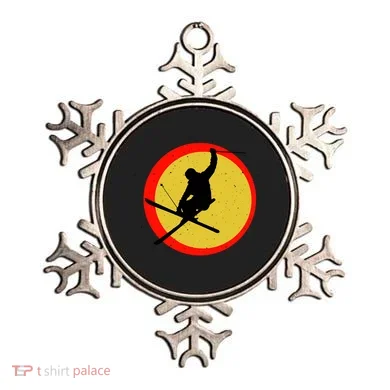 Retro Skiing Logo Ornament