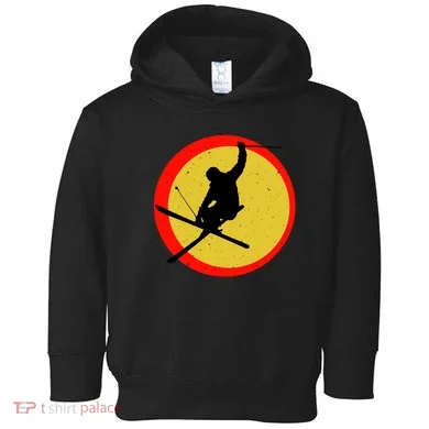 Retro Skiing Logo Toddler Hoodie