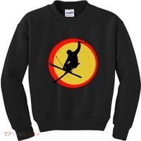 Retro Skiing Logo Kids Sweatshirt thumb 0