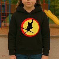 Retro Skiing Logo Kids Hoodie thumb 3