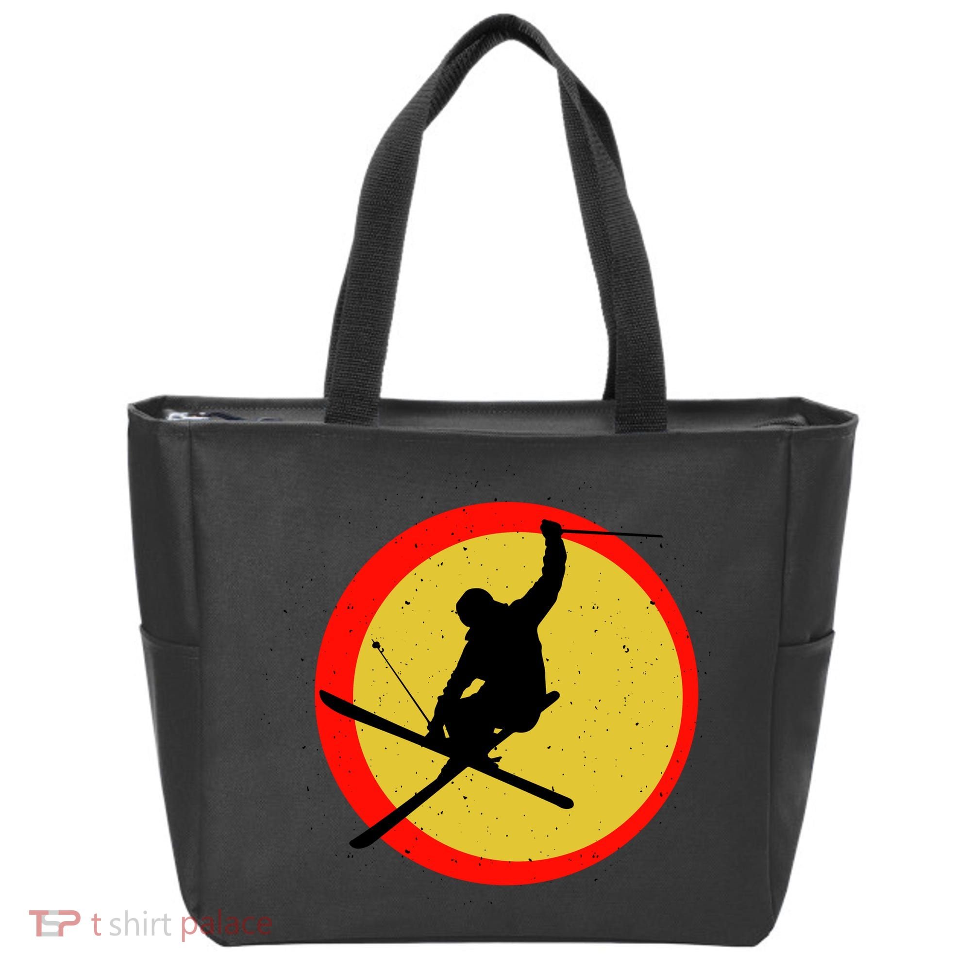 Retro Skiing Logo Tote Bag