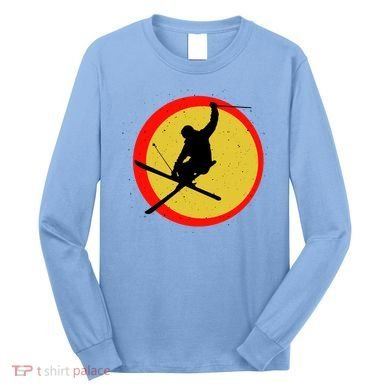 Retro Skiing Logo Long Sleeve Shirt