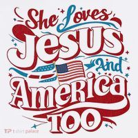 Retro She Loves Jesus And America Too 4th Of July Usa Women's Tank Top thumb 5