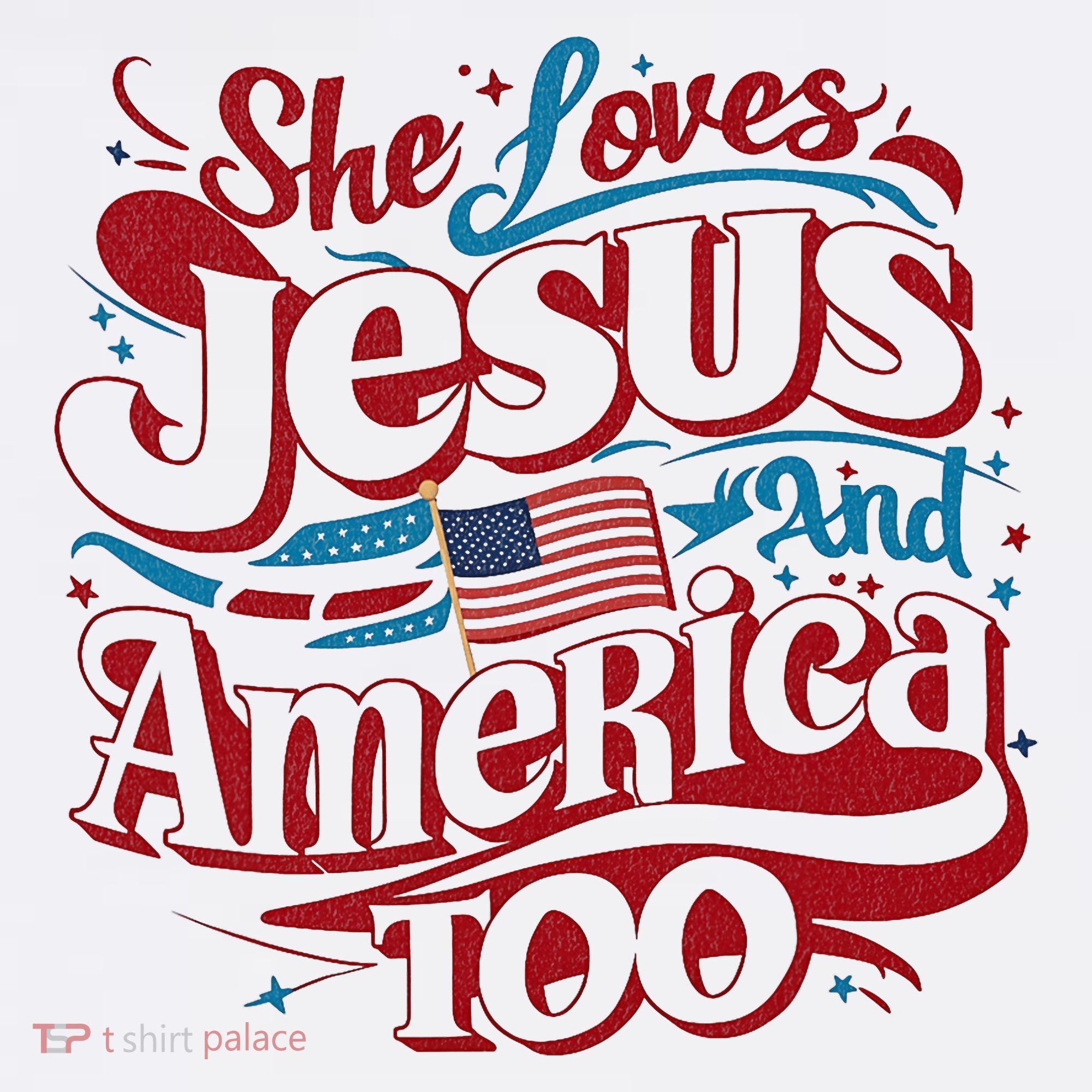 Retro She Loves Jesus And America Too 4th Of July Usa Women's Tank Top