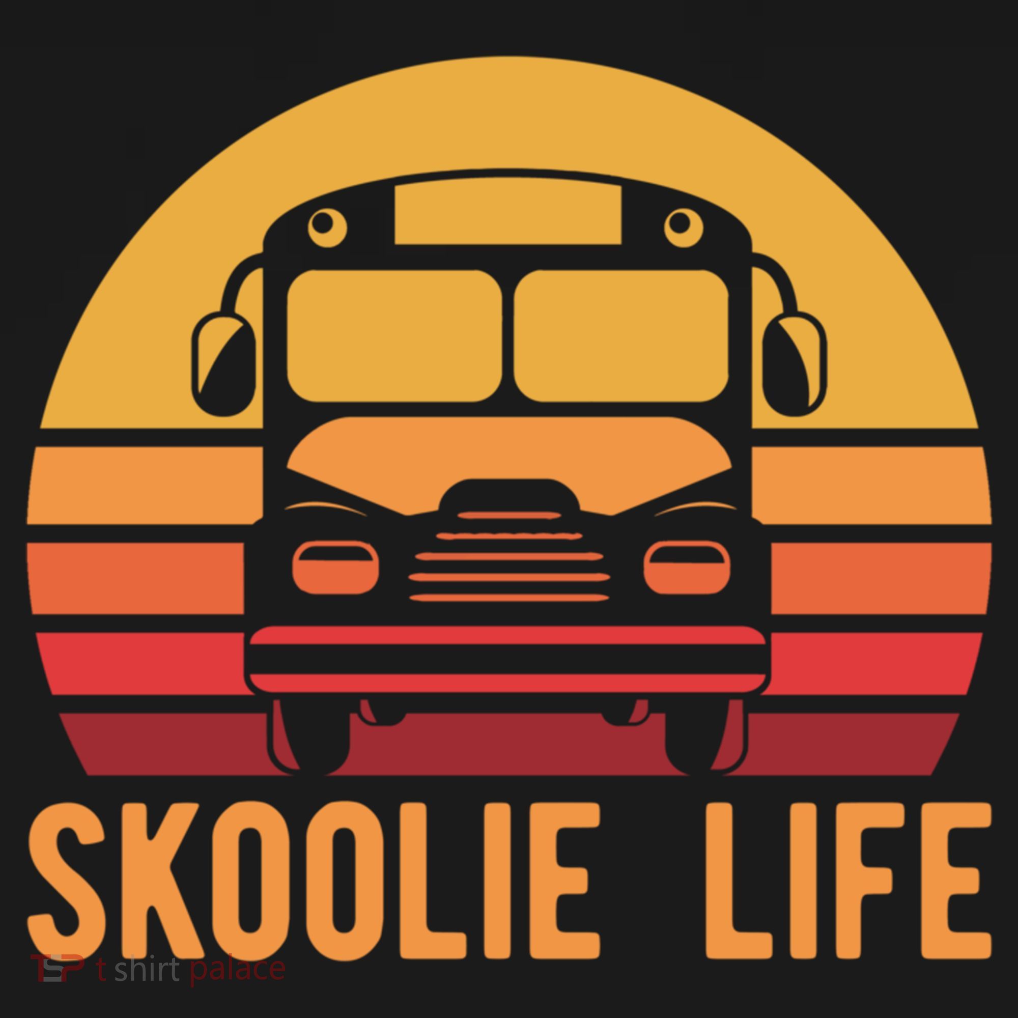 Retro Skoolie Life Converted School Bus Home Lifestyle Funny Gift Bucket Hat